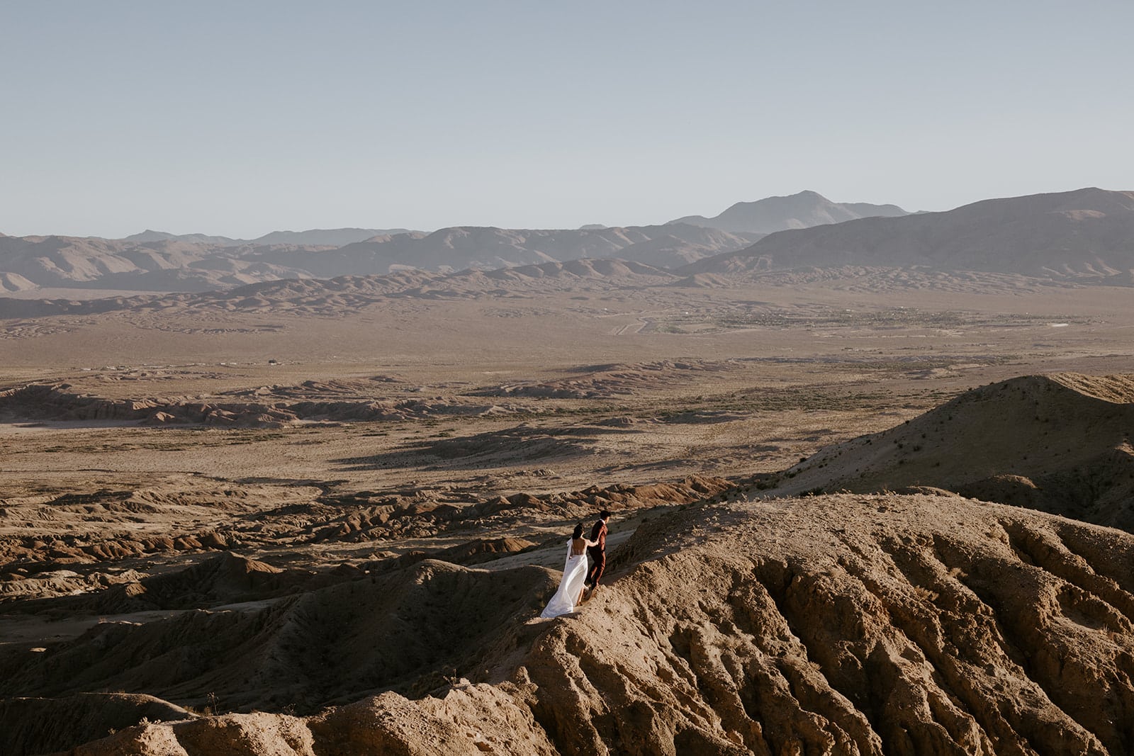 Couple in the Joshua Tree desert
