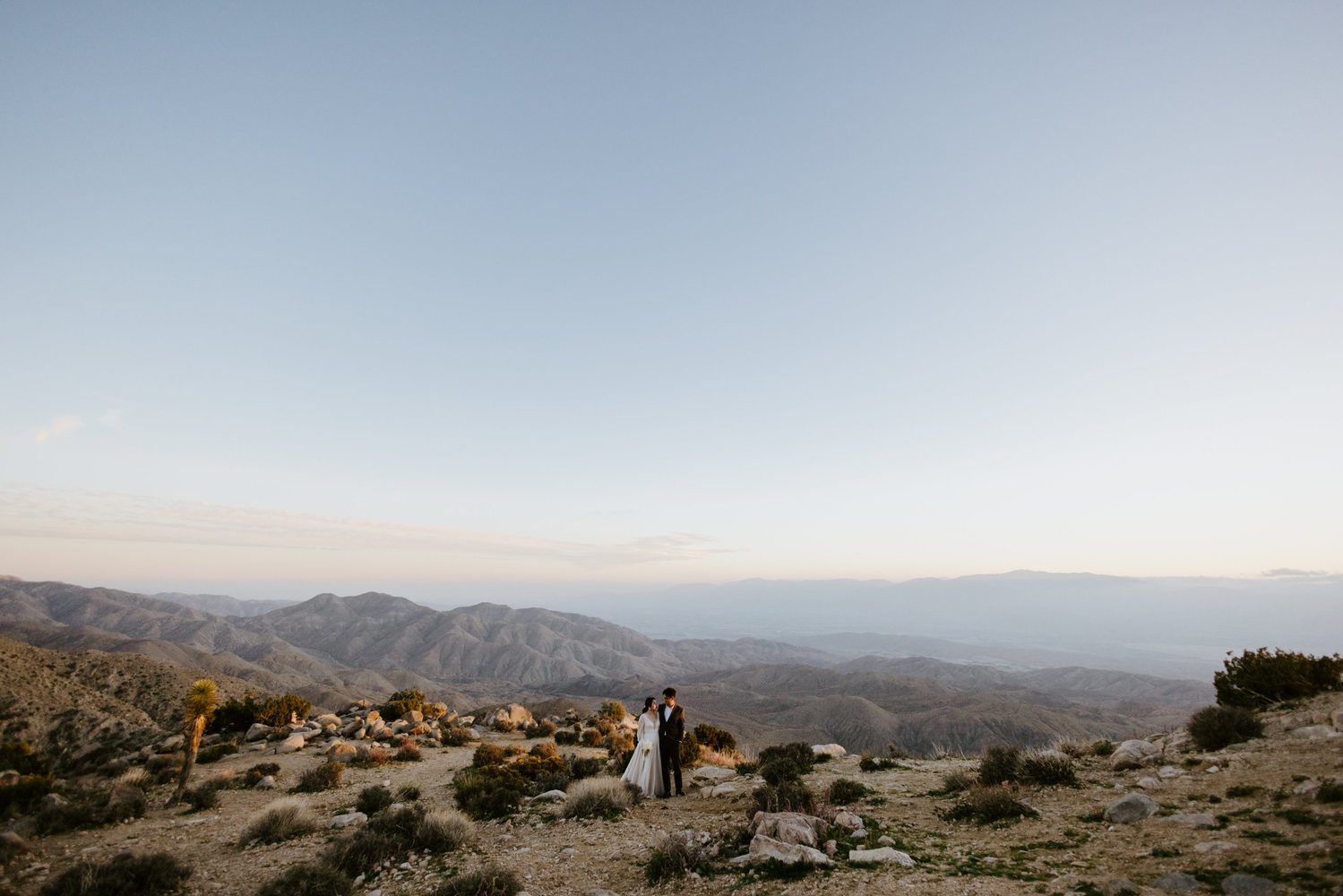 Couple at Keys View with the whole valley behind them
